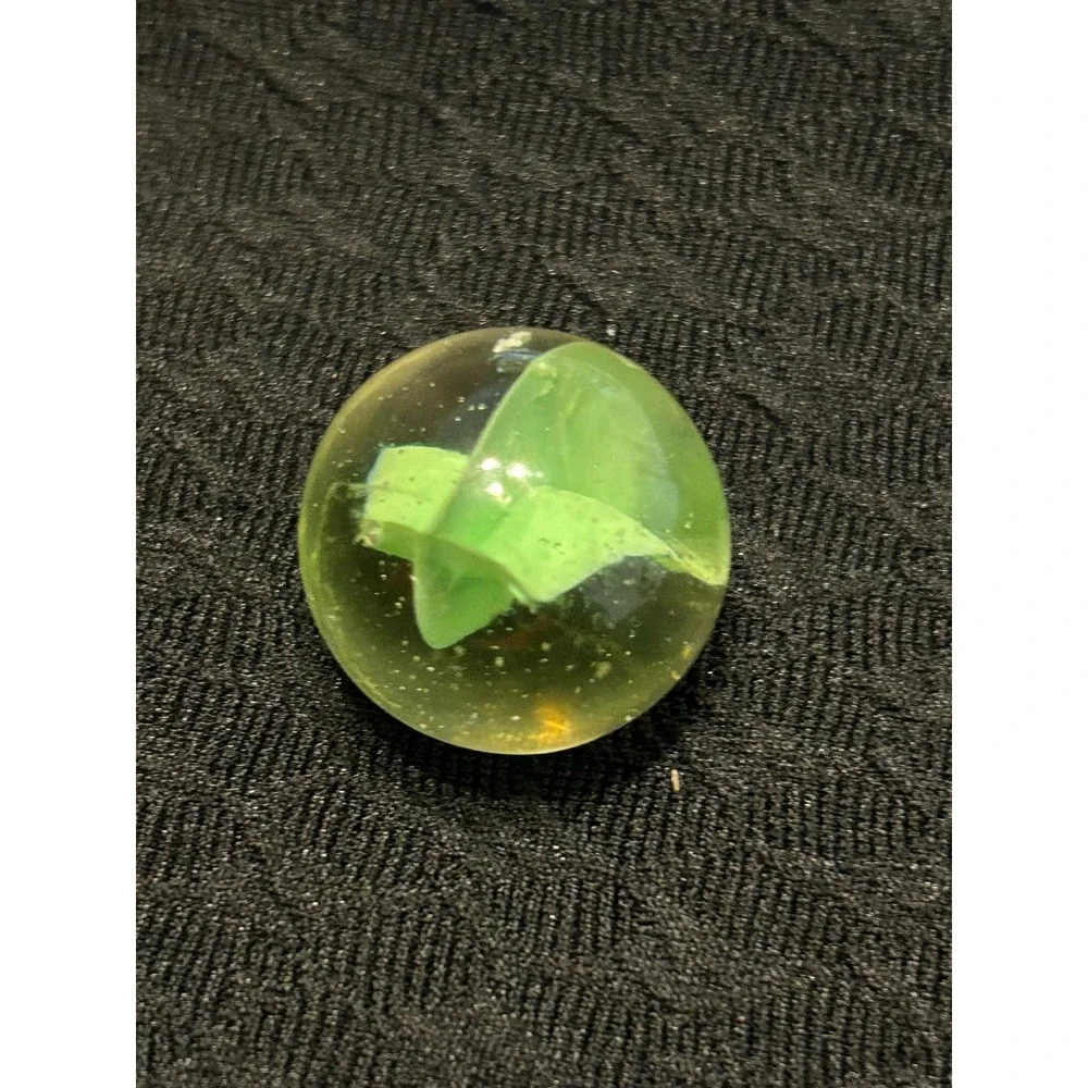 VintageMarbles Lot of 3 | Blue Swirl, Green Ribbon, Clear Core (1) 3/4